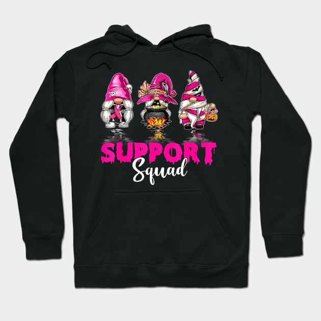 Gnomies Lover Support Squad Pink Ribbon Breast Cancer Month Hoodie by everetto